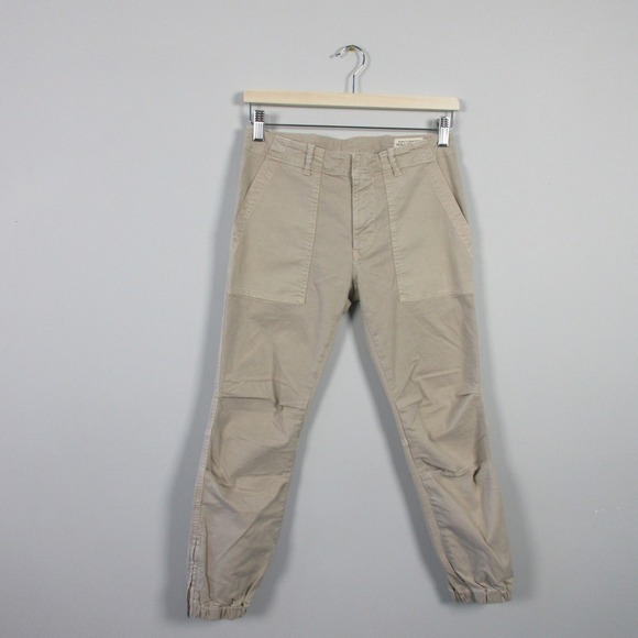 Nili Lotan Utility Pants Jogger Beige Womens Made in USA Size 2 Casual Relax 388 - Picture 1 of 12